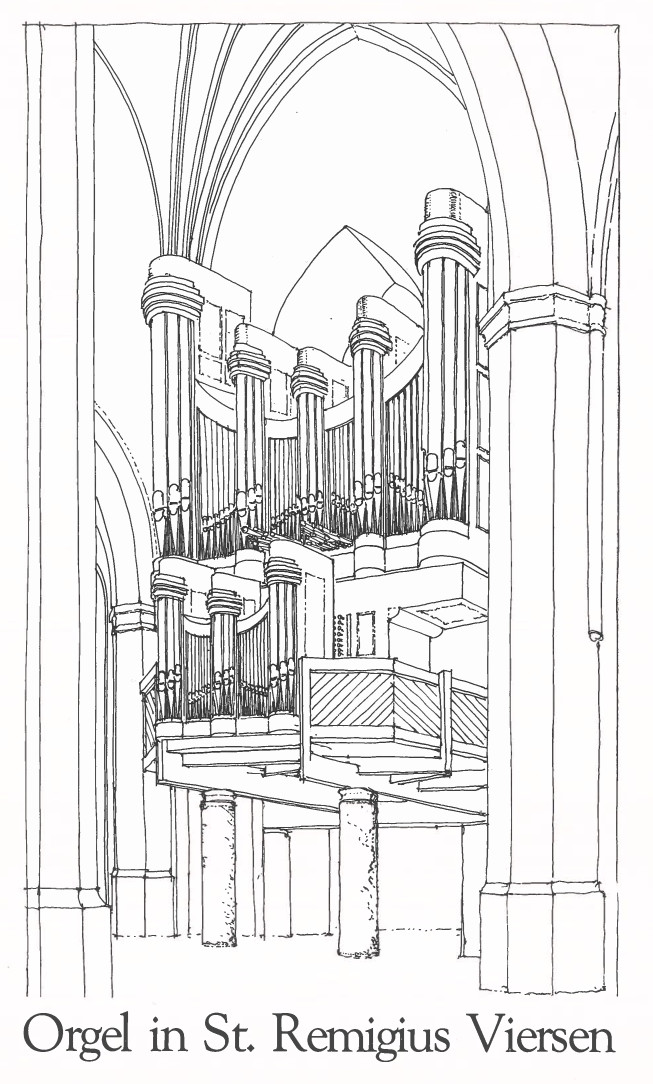 Zeichnung der Orgel
