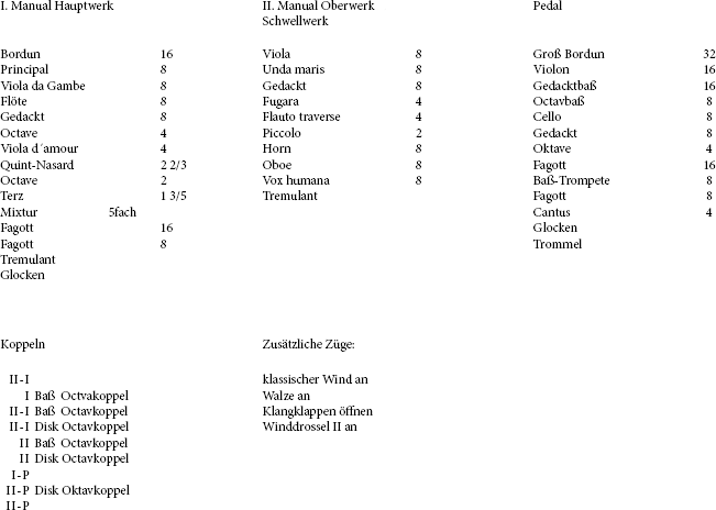 Disposition Orgel Bergen Enkheim