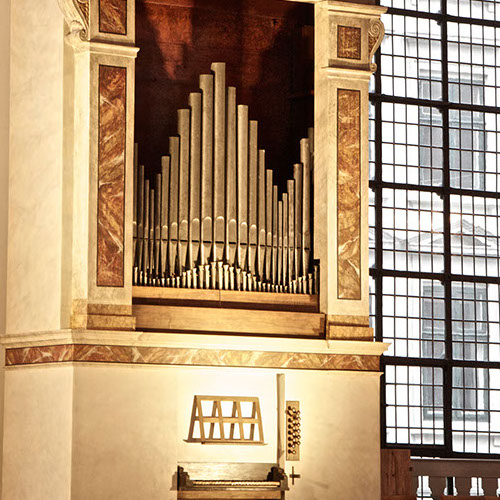 Orgel in Trinitatiskirka in Kopenhagen